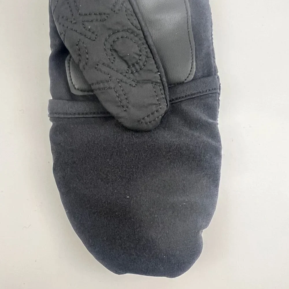 Calvin Klein CK Women's Mittens Black Quilted Logo‎ Size Small